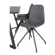 VENTURE DESIGN Marina spisebordsst, m. 6 stole - sort finer/sort metal og sort PU/sort metal