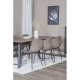 VENTURE DESIGN Marina spisebordsst, m. 6 stole - gr finer/sort metal og khaki plastik/sort metal