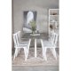 VENTURE DESIGN Marina spisebordsst, m. 6 stole - gr finer/hvid metal og hvid gummitr