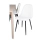 VENTURE DESIGN Slider spisebordsst, m. 6 stole - hvidvasket egefiner/eg og hvid teddy/sort metal