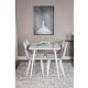 VENTURE DESIGN Polar spisebordsst, m. 4 stole - hvid MDF/hvid metal og lysegr polyester/hvid metal