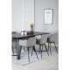 VENTURE DESIGN Marina spisebordsst, m. 6 stole - sort finer/sort metal og gr plastik/sort metal
