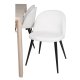 VENTURE DESIGN Slider spisebordsst, m. 6 stole - hvidvasket egefiner/eg og beige fljl/sort metal