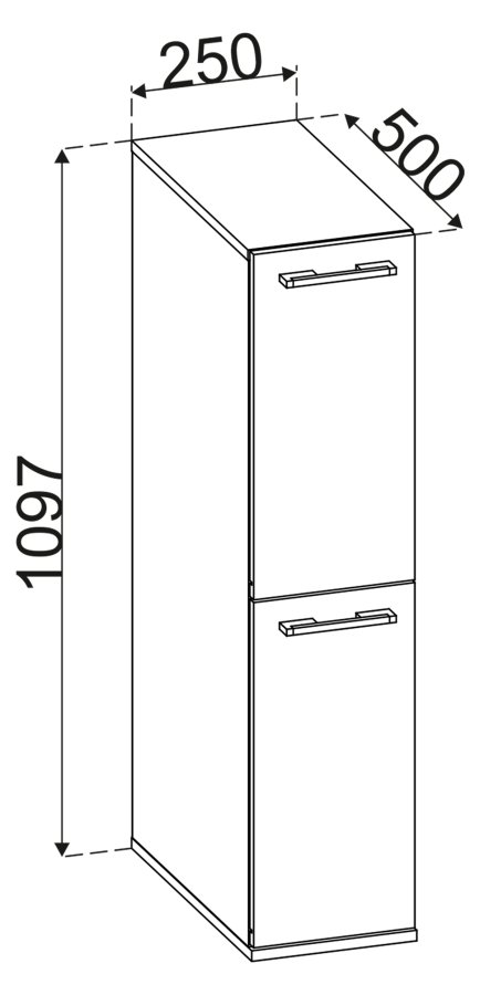 VCM NORDIC Sadilo L badevrelse rumdeler, m. 2 skuffer - hvid og sort tr
