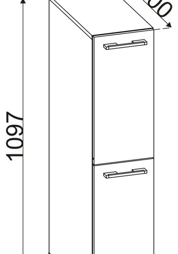 VCM NORDIC Sadilo L badevrelse rumdeler, m. 2 skuffer - natur tr