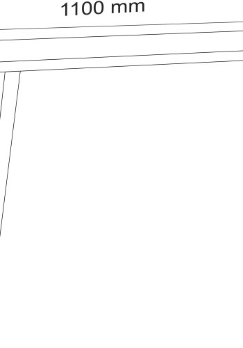 VCM NORDIC Salia skrivebord, rektangulr - antracitgr melamin, natur tr, metal (110x50)