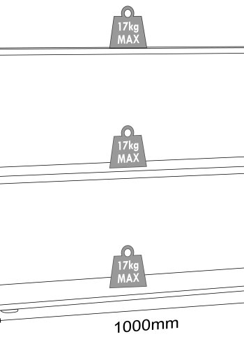 VCM NORDIC Salia B100 kontorreol, m. 1 justerbar hylde - hvid og natur tr