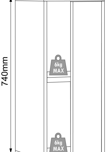 VCM NORDIC Salia B30 kontorreol, m. 1 lge og 1 justerbar hylde - antracitgr og natur tr
