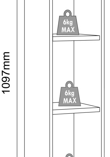 VCM NORDIC Salia B30 kontorreol, m. 2 justerbare hylder - antracitgr og natur tr