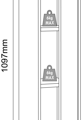 VCM NORDIC Salia B30 kontorreol, m. 1 lge og 2 justerbare hylder - antracitgr og natur tr