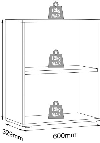 VCM NORDIC Salia B60 kontorreol, m. 1 justerbar hylde - antracitgr og natur tr