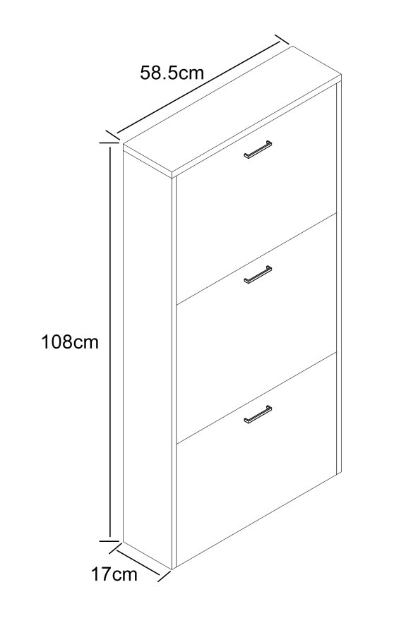 VCM NORDIC Sulos M skoskab, m. 3 lger - natur tr