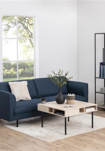 ACT NORDIC Seaford bogreol - vild eg/sort metal, 4 hylder 