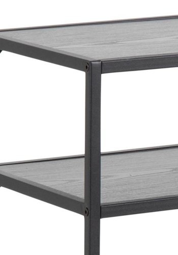 ACT NORDIC Seaford konsolbord, m. 1 hylde - sort melaminask og metal (120x35)