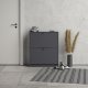 TVILUM Shoes skoskab, m. 2 klaplger med 2 rum - mat gr melamin/folie spnplade