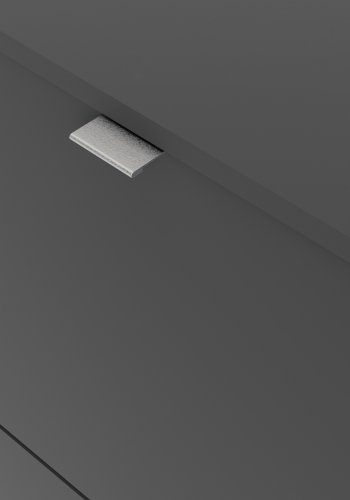 TVILUM Shoes skoskab, m. 2 klaplger med 2 rum - mat gr melamin/folie spnplade