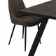 ROWICO Sierra spisebordsstol - brunt stof/sort metalstel 