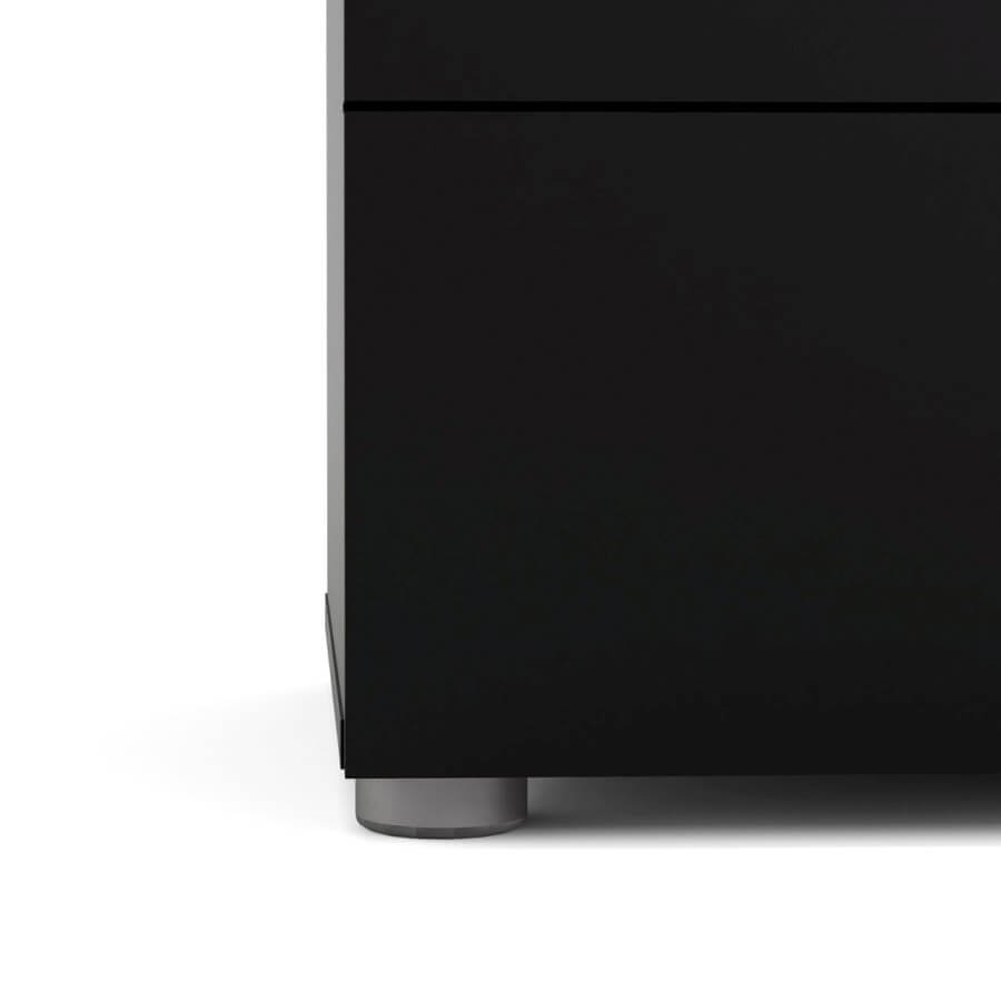 TVILUM Pepe kommode - sort mat i egetrsstruktur, m. 8 skuffer