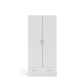 TVILUM Space garderobeskab 2 lger, 1 skuffe, 3 hylder - hvid folie/spnplade