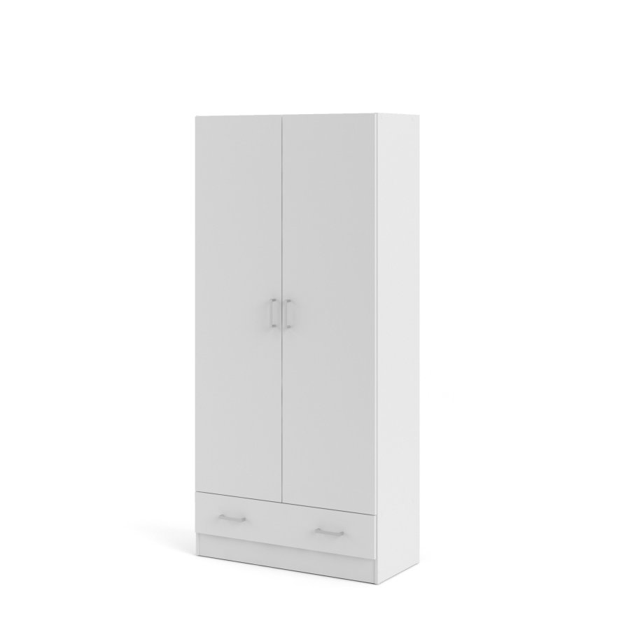 TVILUM Space garderobeskab 2 lger, 1 skuffe, 3 hylder - hvid folie/spnplade