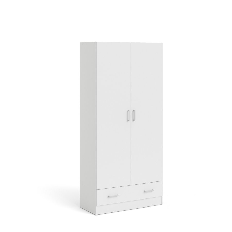 TVILUM Space garderobeskab 2 lger, 1 skuffe, 3 hylder - hvid folie/spnplade