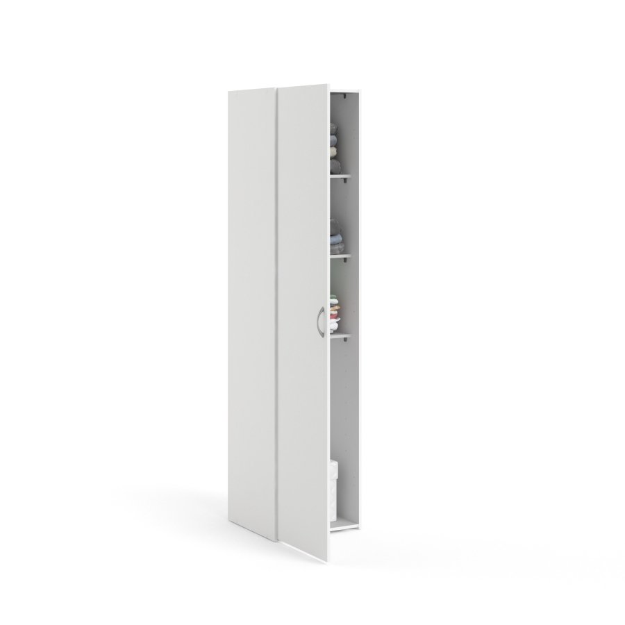 TVILUM Space garderobeskab 1 lge og 3 hylder - hvid folie/spnplade