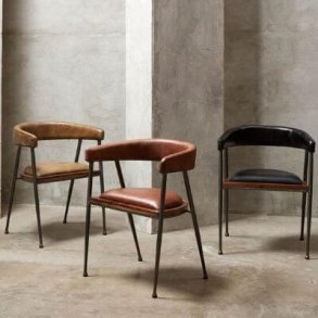 Spisebordsstole i læder