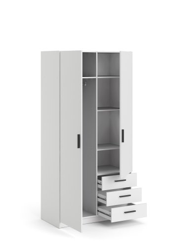 TVILUM Sprint Garderobeskab 2 lger + 3 skuffer - ParcelHvid Hvid