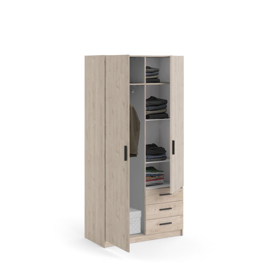 TVILUM Sprint Garderobeskab 2 lger + 3 skuffer - ParcelJackson Hickory Jackson Hickory