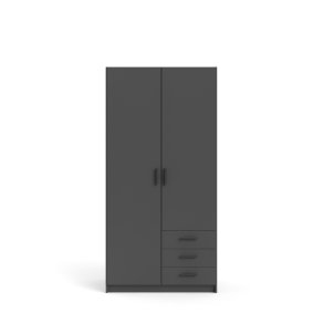 TVILUM Sprint Garderobeskab 2 lger + 3 skuffer - ParcelMatt Grey Matt Grey