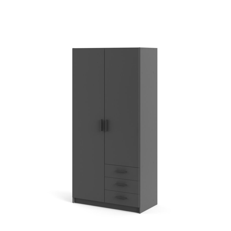 TVILUM Sprint Garderobeskab 2 lger + 3 skuffer - ParcelMatt Grey Matt Grey