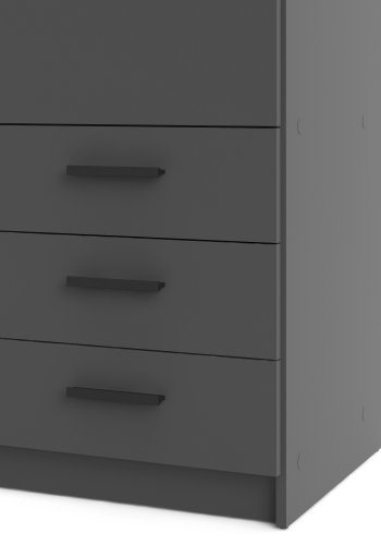 TVILUM Sprint Garderobeskab 2 lger + 3 skuffer - ParcelMatt Grey Matt Grey