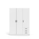 TVILUM Sprint Garderobeskab 3 lger + 3 skuffer - ParcelHvid Hvid