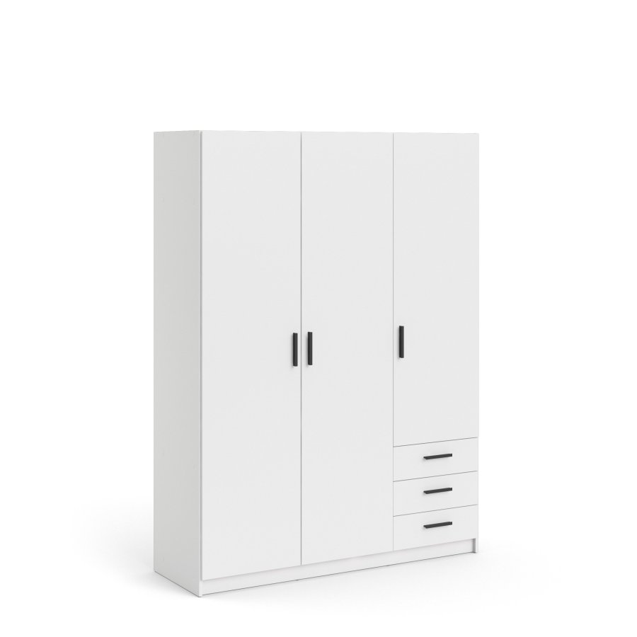 TVILUM Sprint Garderobeskab 3 lger + 3 skuffer - ParcelHvid Hvid