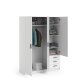 TVILUM Sprint Garderobeskab 3 lger + 3 skuffer - ParcelHvid Hvid