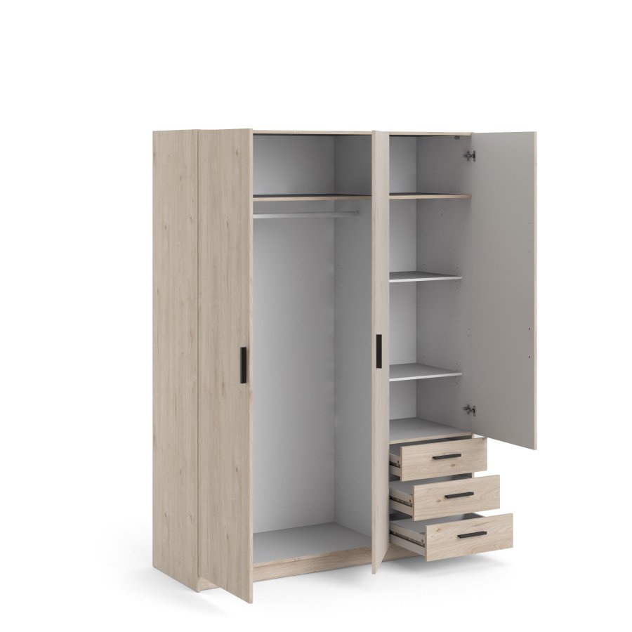 TVILUM Sprint Garderobeskab 3 lger + 3 skuffer - ParcelJackson Hickory Jackson Hickory