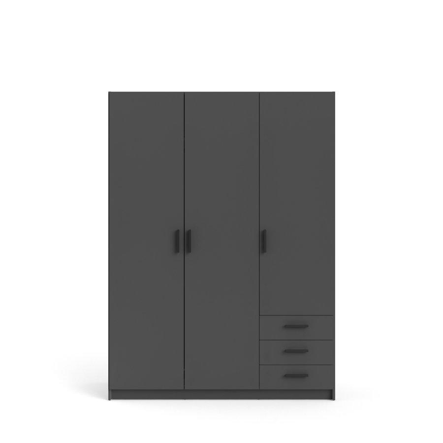 TVILUM Sprint Garderobeskab 3 lger + 3 skuffer - ParcelMatt Grey Matt Grey