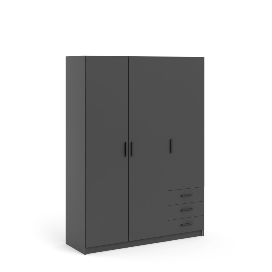 TVILUM Sprint Garderobeskab 3 lger + 3 skuffer - ParcelMatt Grey Matt Grey