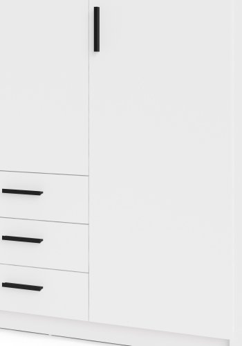 TVILUM Sprint Garderobeskab 4 lger + 3 skuffer - ParcelHvid Hvid