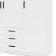 TVILUM Sprint Garderobeskab 4 lger + 3 skuffer - ParcelHvid Hvid