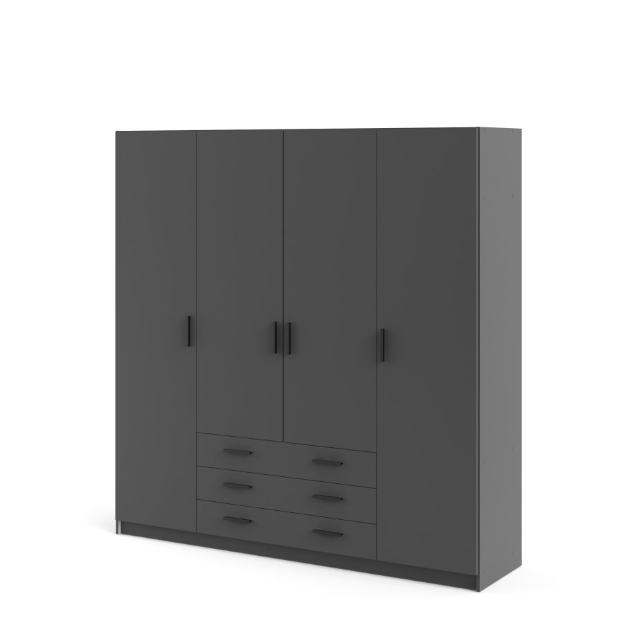 TVILUM Sprint Garderobeskab 4 lger + 3 skuffer - ParcelMatt Grey Matt Grey