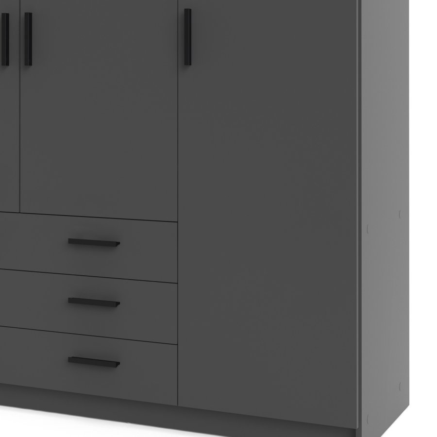 TVILUM Sprint Garderobeskab 4 lger + 3 skuffer - ParcelMatt Grey Matt Grey