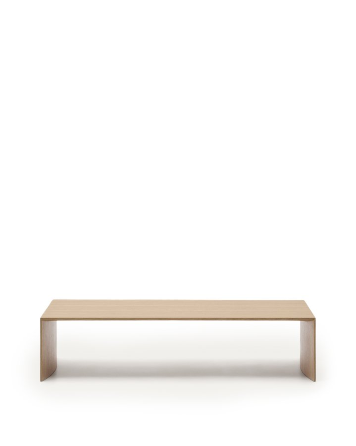 KAVE HOME Litto egefiner sofabord med naturlig farve finish, 140 x 70 cm