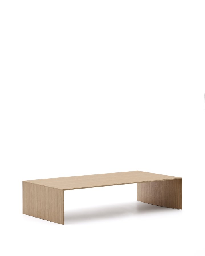 KAVE HOME Litto egefiner sofabord med naturlig farve finish, 140 x 70 cm