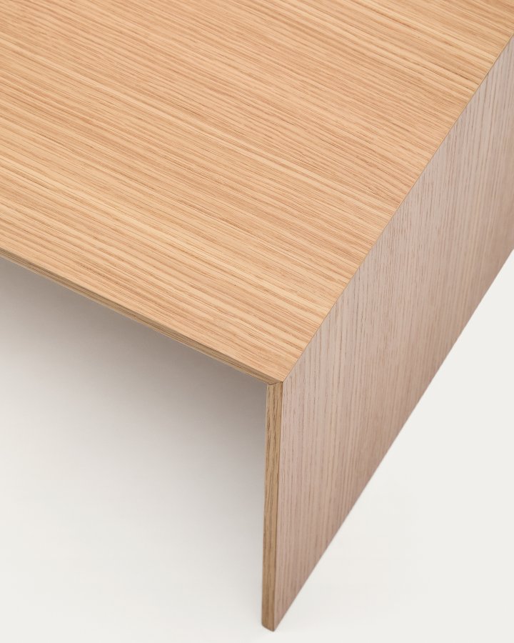 KAVE HOME Litto egefiner sofabord med naturlig farve finish, 140 x 70 cm