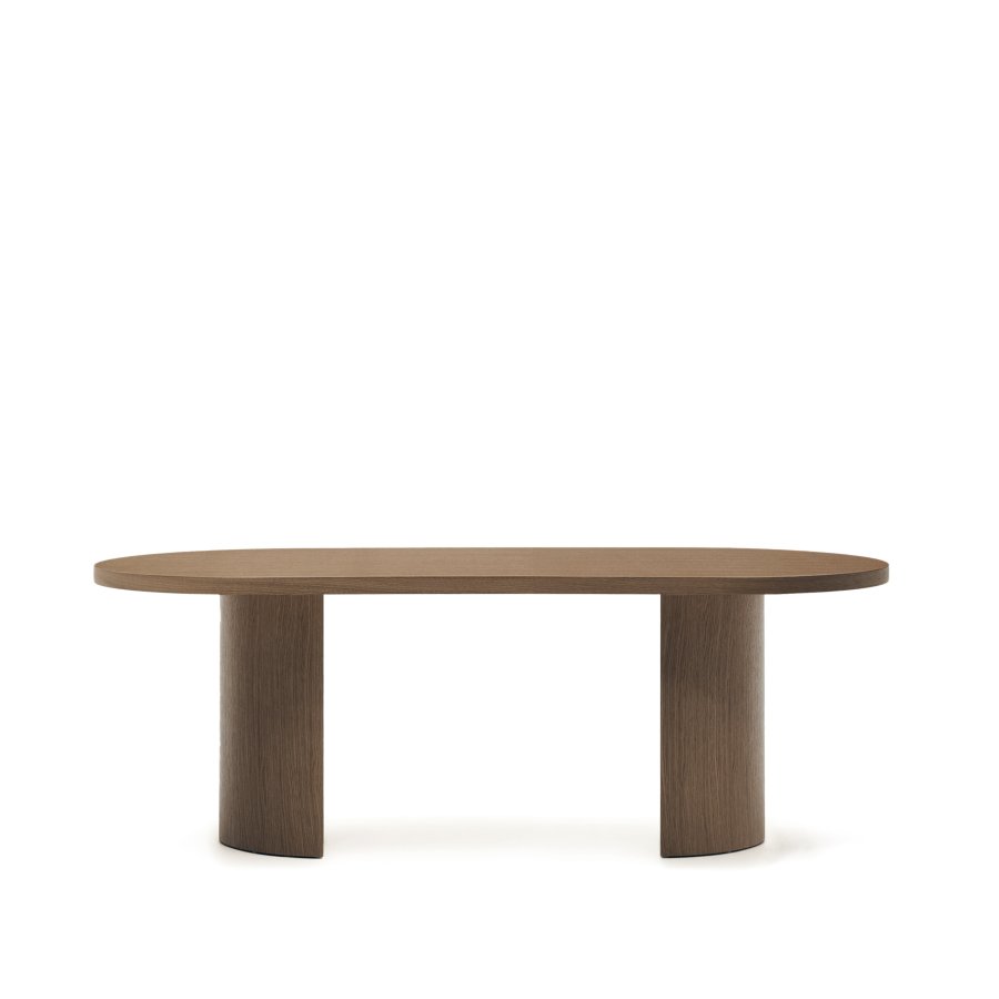 KAVE HOME Nealy bord med valnddefiner i mrk finish, 200 x 100 cm