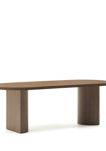 KAVE HOME Nealy bord med valnddefiner i mrk finish, 200 x 100 cm