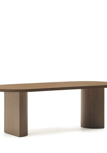 KAVE HOME Nealy bord med valnddefiner i mrk finish, 240 x 100 cm