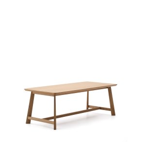 KAVE HOME Idun bord lavet af finer og massivt egetr med naturlig tone finish FSC 100% 200x100cm