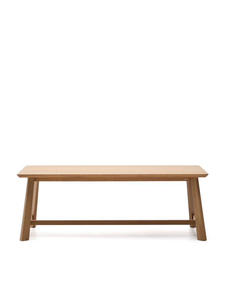 KAVE HOME Idun bord lavet af finer og massivt egetr med naturlig tone finish FSC 100% 200x100cm